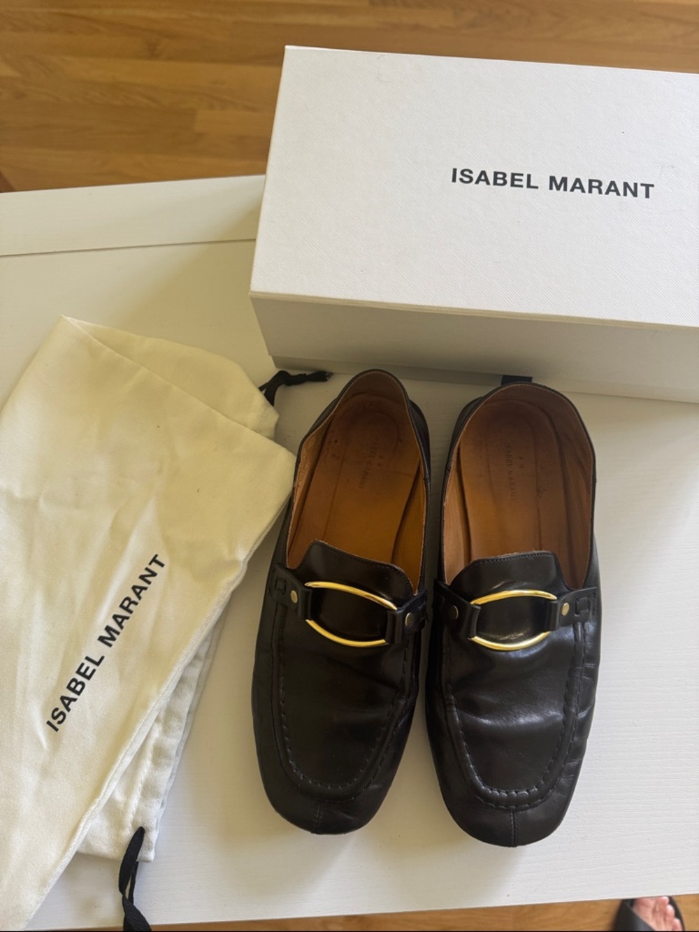 Isabel Marant black Ferlyn loafers size 37
